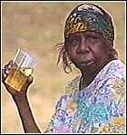 Aboriginie with drink