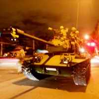 tank used in military coup