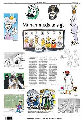 Newspaper page of cartoon Mohammeds