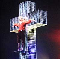 Maddona on a crucifix
