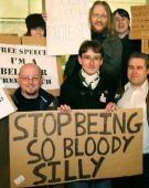 Placard: Stop being so bloody silly