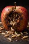 apple with maggots